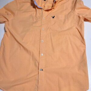 AMERICAN EAGLE OUTFITTERS -MEN'S ORANGE DRESS SHIRT SIZE LARGE. BEAUTIFUL SHIRT